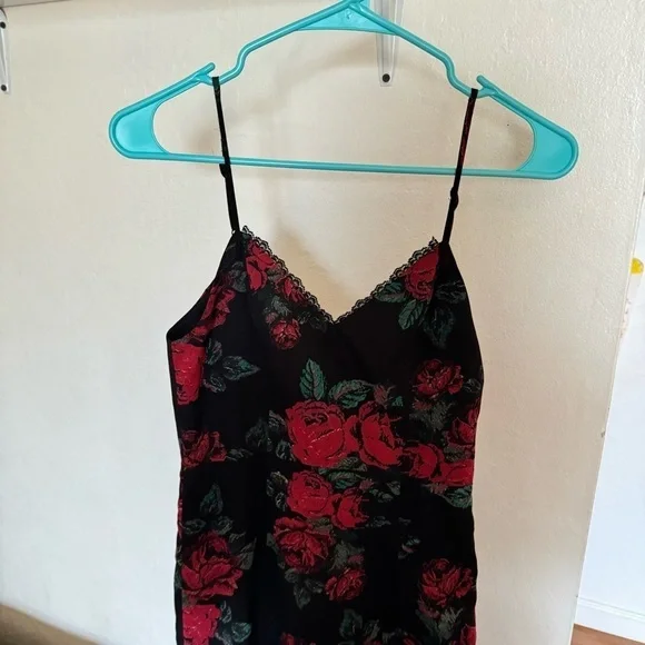 Lovers + Friends Black Hymn Rose Lace Slip Dress Size XS - Picture 4 of 9